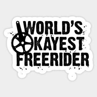 World's Okayest Freerider Sticker